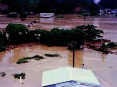 洪水被害状況の写真