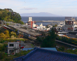 稲取大川（街中）の風景の写真