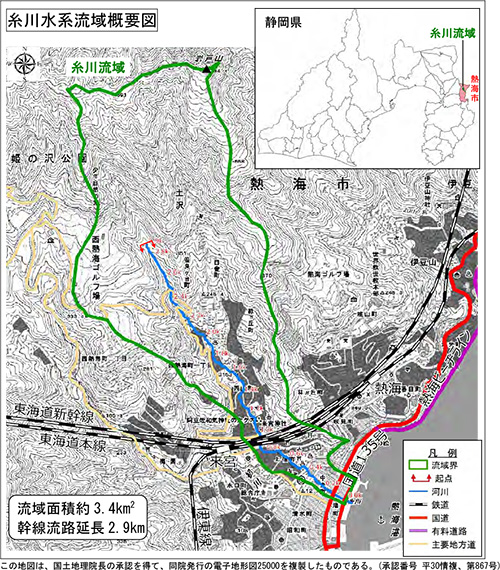 糸川水系流域概要図