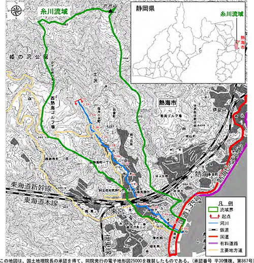 糸川流域位置図