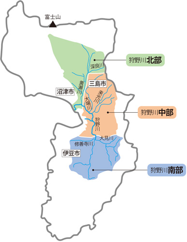 狩野川区画分け位置図の画像
