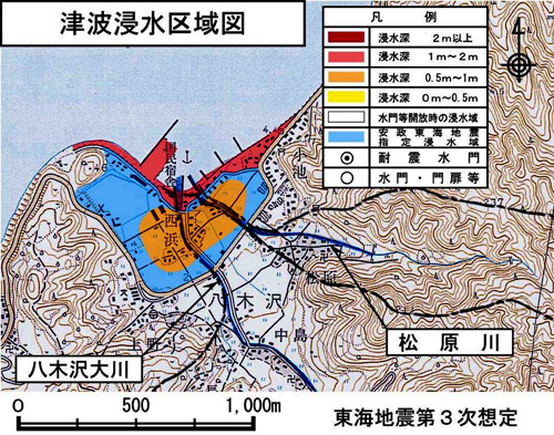 津波浸水区域図の画像