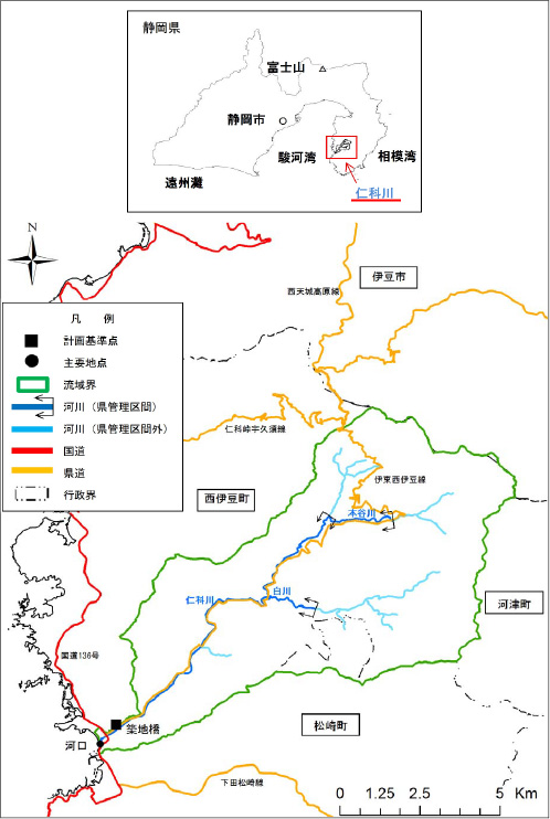 仁科川水系図
