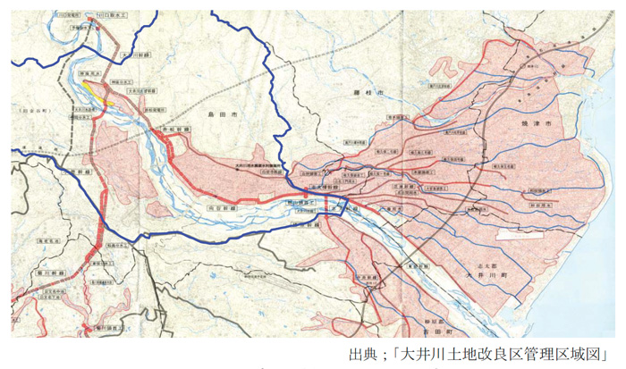 図3.1 大井川用水のかんがい区域