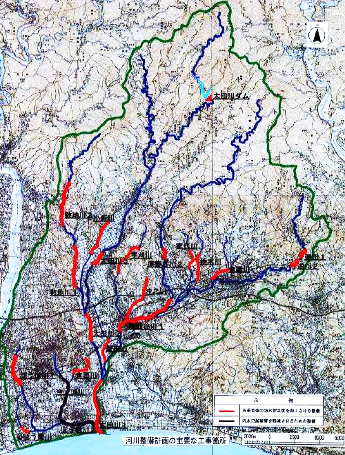 河川整備計画の主要工事箇所の画像