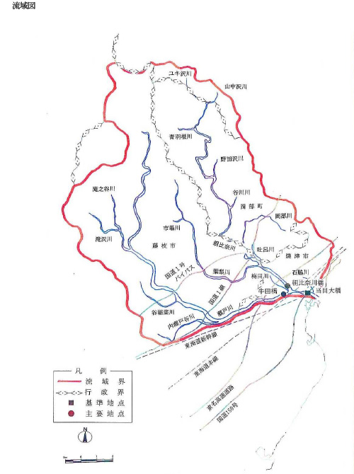 瀬戸川流域図