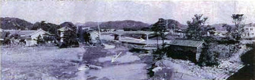 昭和57年朝比奈川被害状況の写真