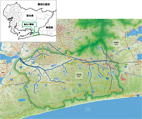 梅田川流域図