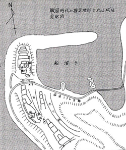 八木沢地区の戦国時代の地形概要の画像